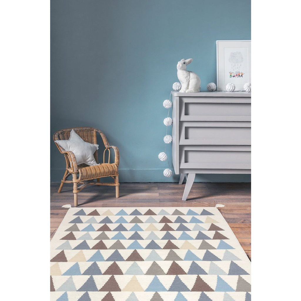 Driehoek wollen tapijt