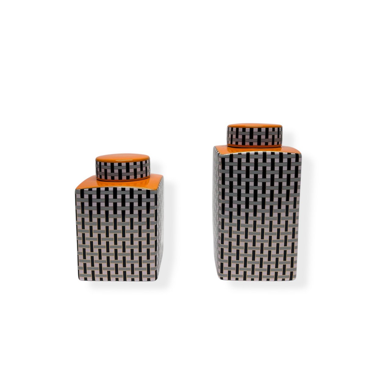 Oranje busje met deksel