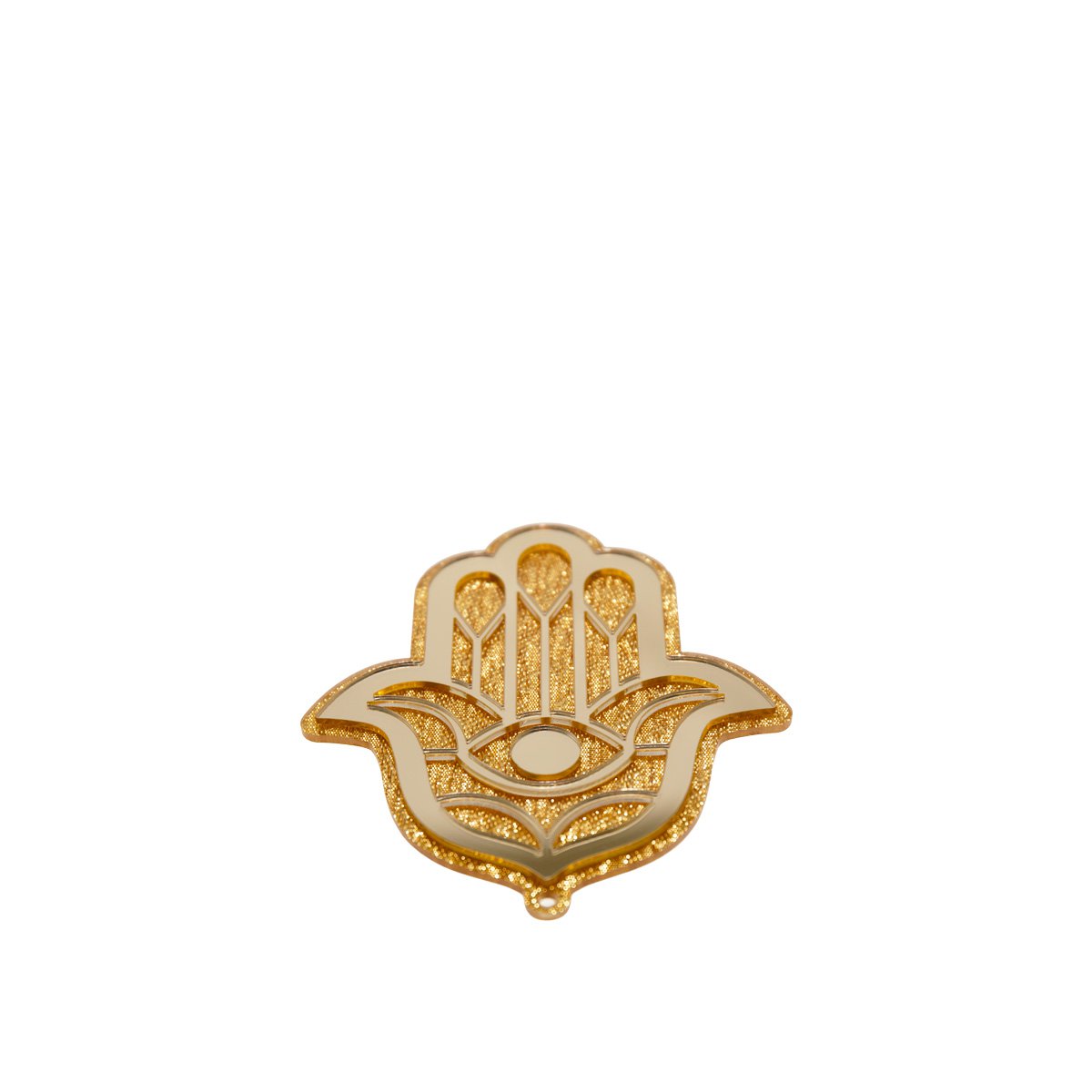 Gouden decoratieve hand 9.7x11.3x0.5 cm