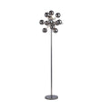 Liv · Houten vloerlamp — chroom