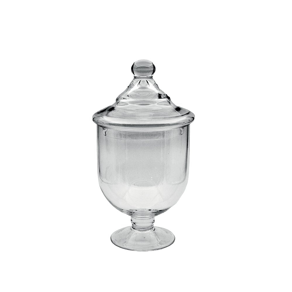 Bonbonnière op een glas in glas 15x15x29cm