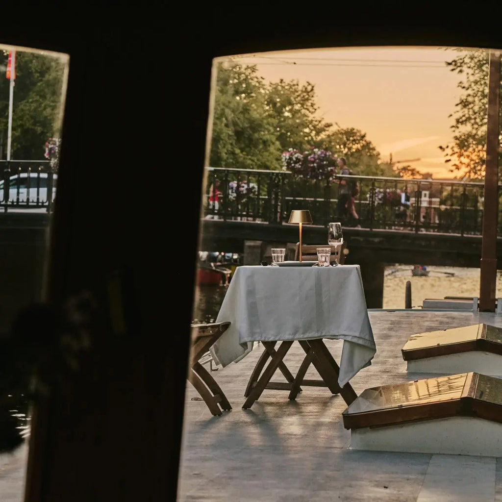 Milou Gold - tafellamp zonder kabel L Modern, Design & 3 Light Modi