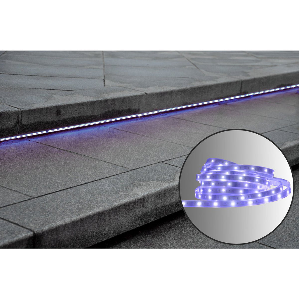 De LED "Stripe" buiten 1000 cm, 36 watt, warm wit, met kleurwisselaar, dimbaar, inclusief afstandsbediening en accessoires