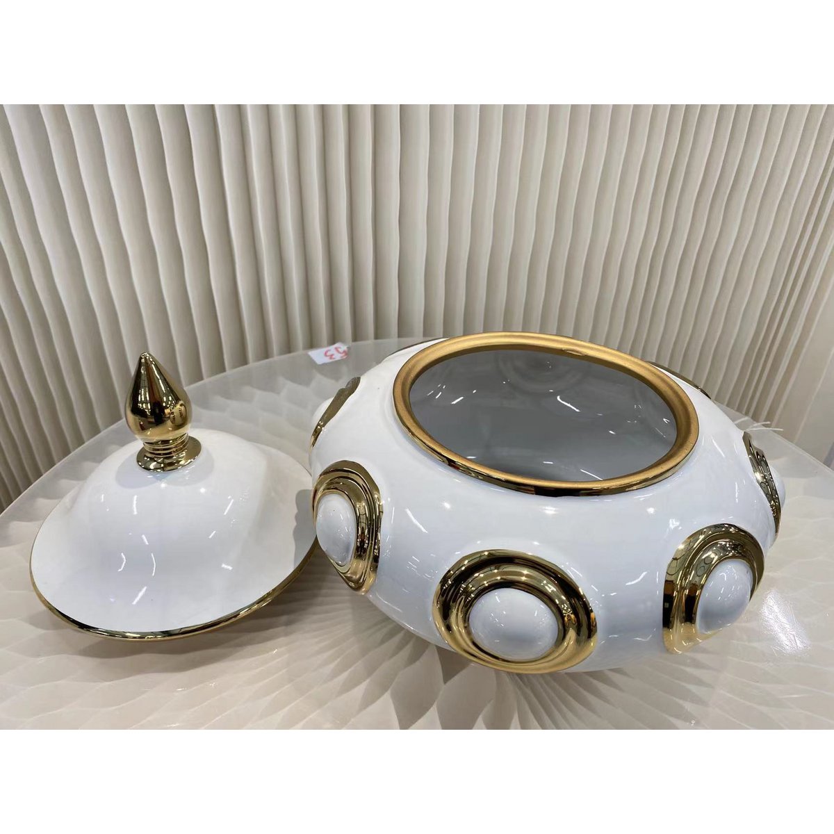 Gouden cirkel gemberpot (CF8146-9WIT)