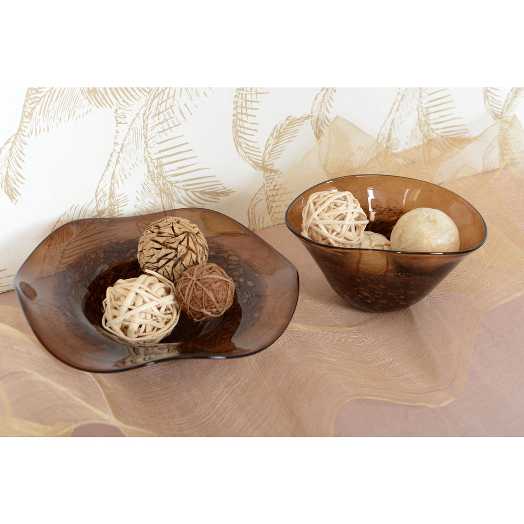 40x40x10cm bruine decoratieve snit