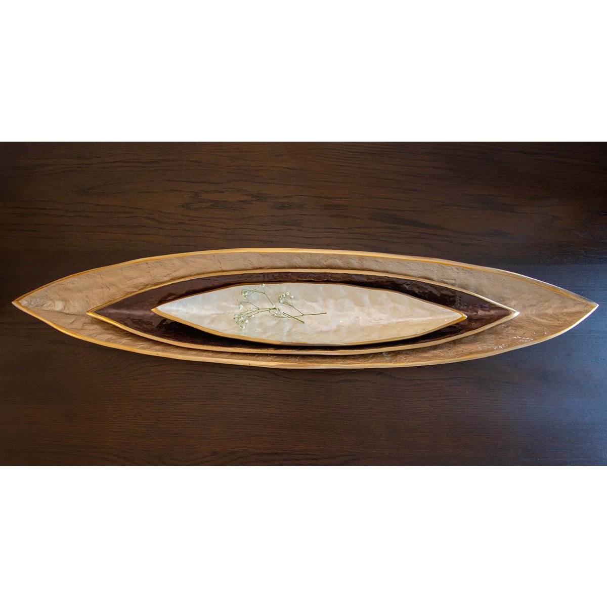 Aluminium bruin decoratief snit 69,5x14x4,5 cm