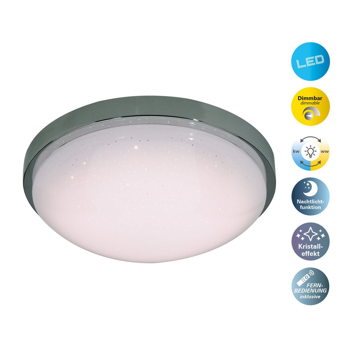 Liv · Plafondlamp — chroom