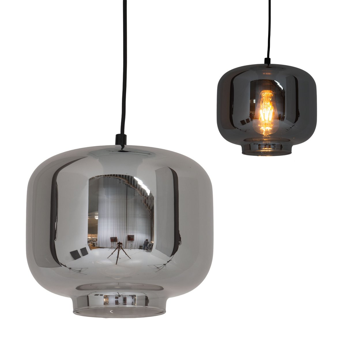 Liv · Houten hanglamp — antraciet