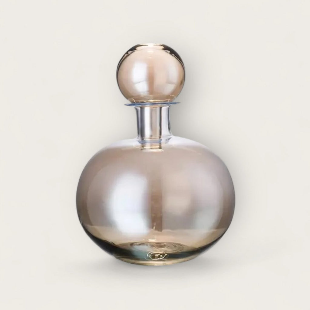 Amberkleurige glazen flessen