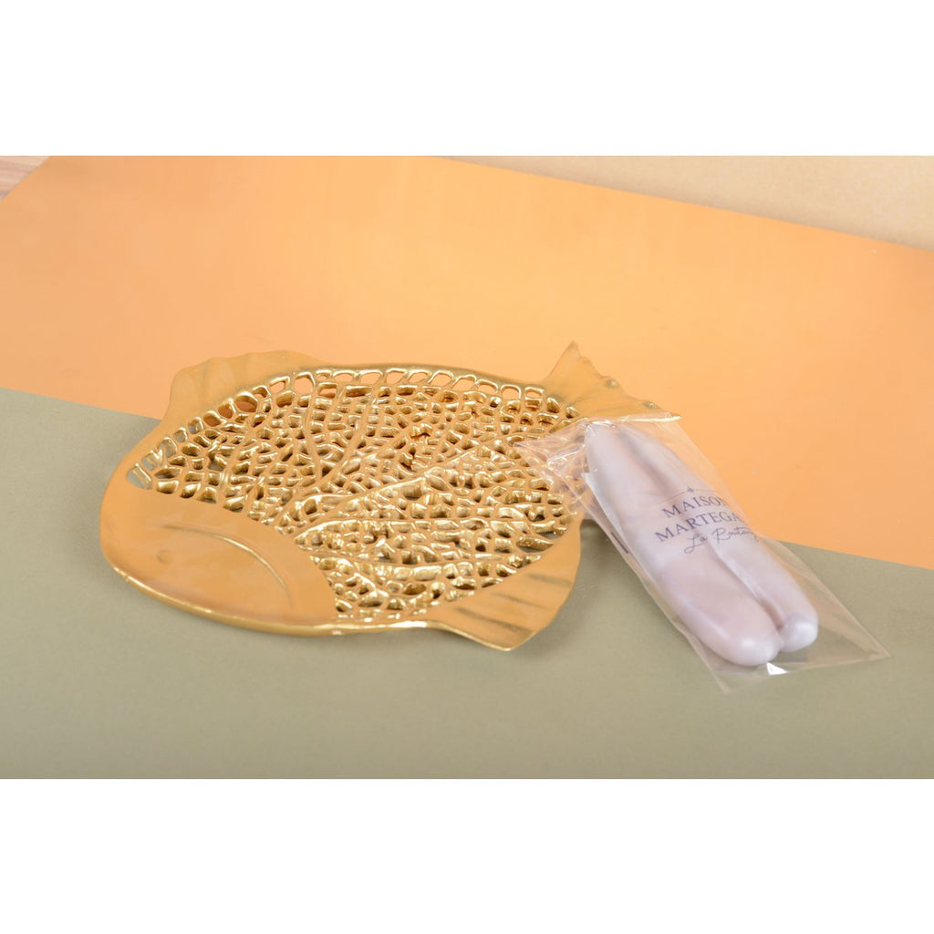 Decoratieve beker gouden vis 32x26x2cm