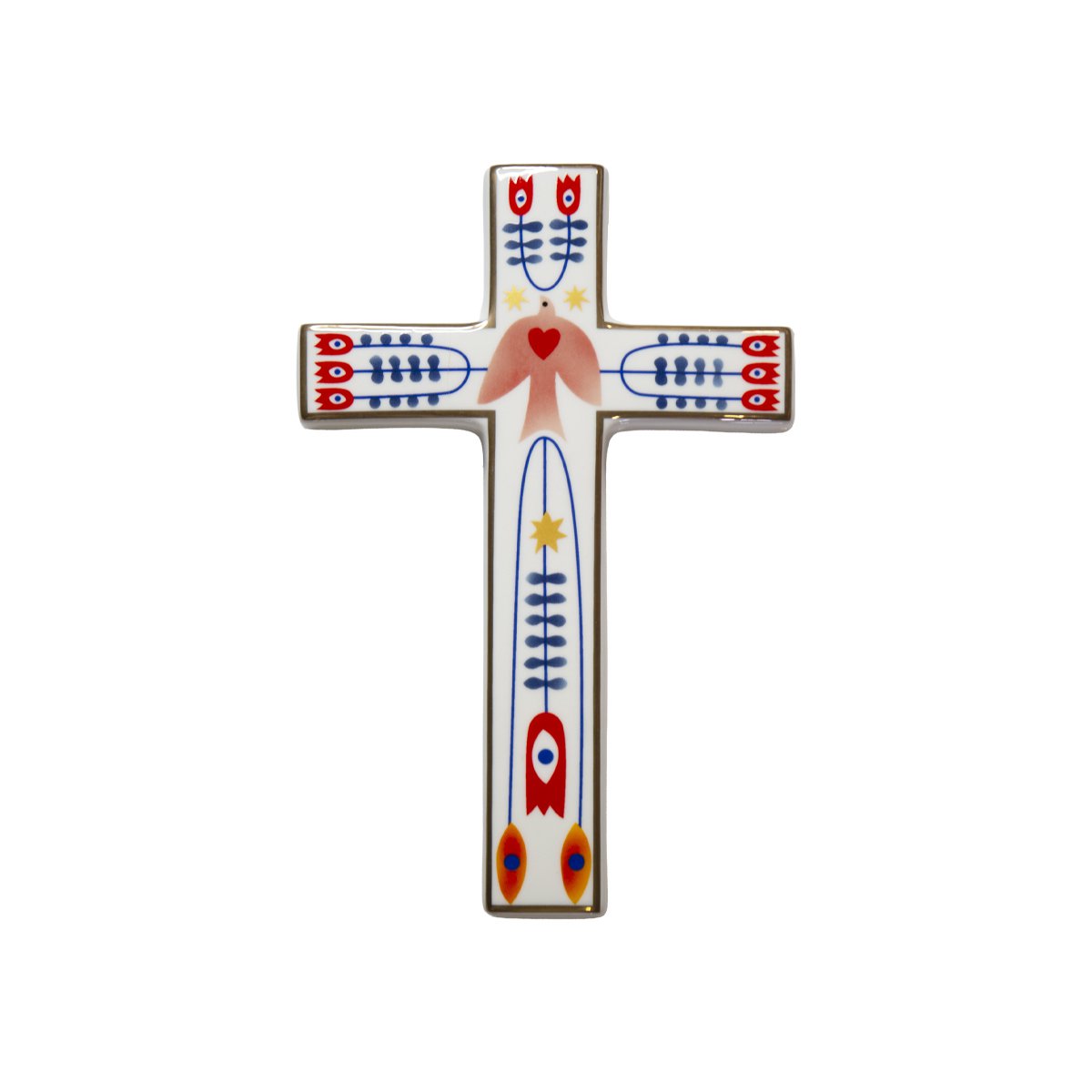 Decoratief kruis om wit 20 cm op te hangen