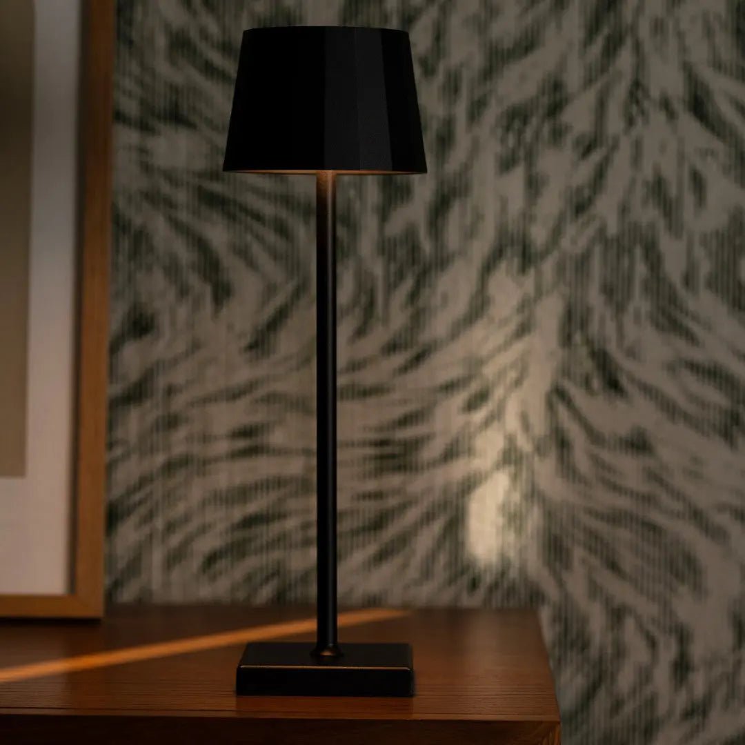 William Black oplaadbare ijzeren tafellamp – 120 uur batterij, dimbaar, opladen via USB-C