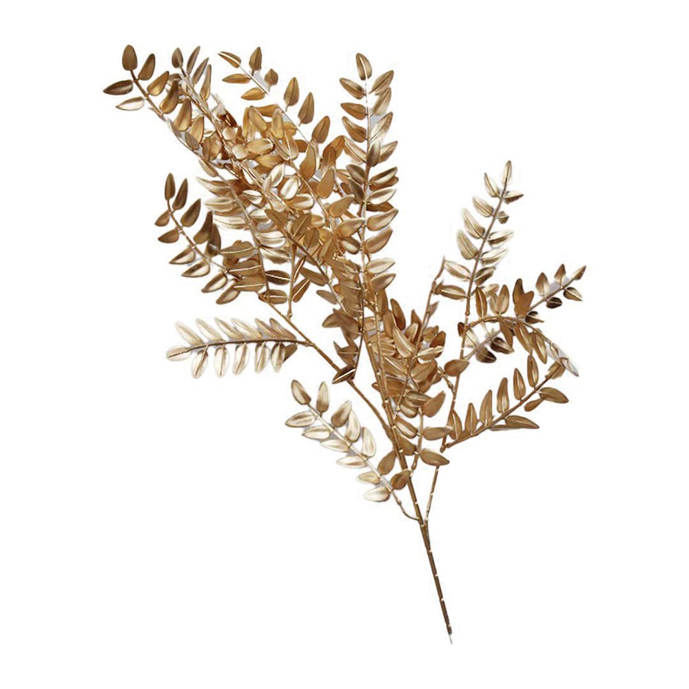 Decoratieve bloem kleine gouden bladeren h90cm