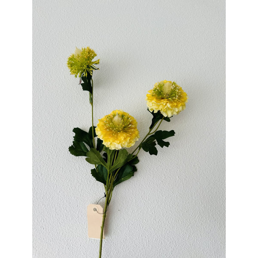 Scabiosa  kunstbloem H80cm centimeter 2PCS ROOD