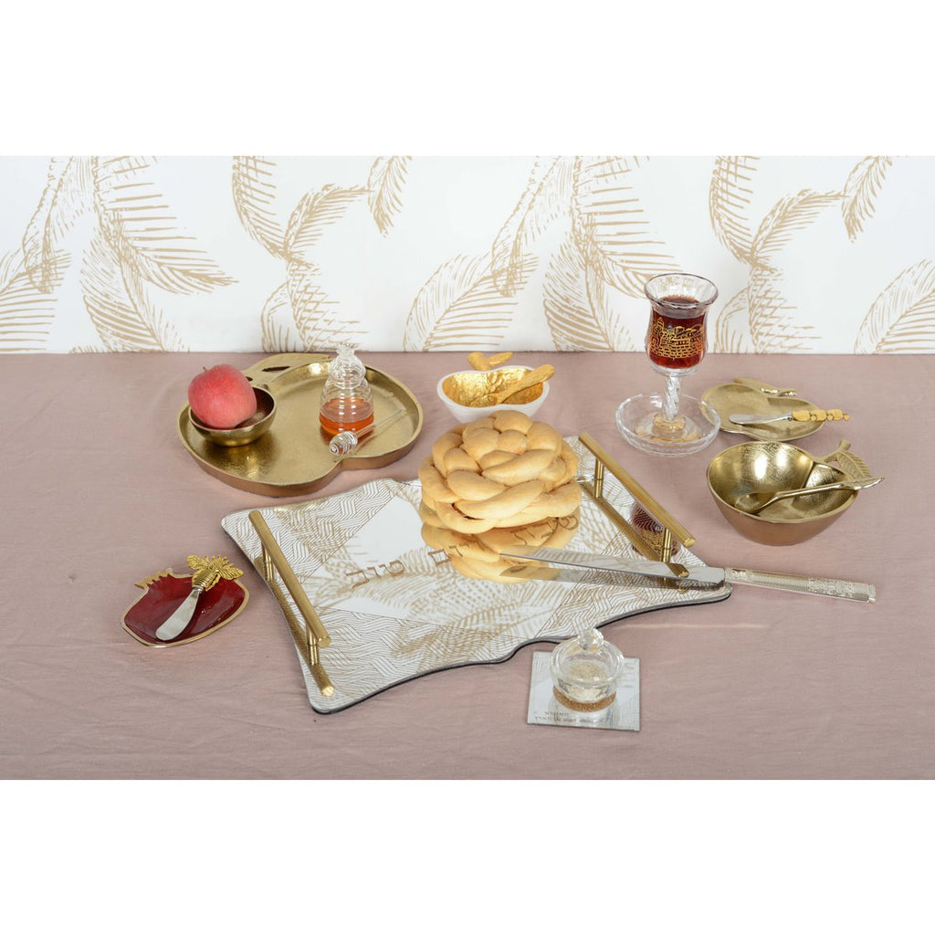 Apple Golden Tray met Cup 26,5x25.5x2cm