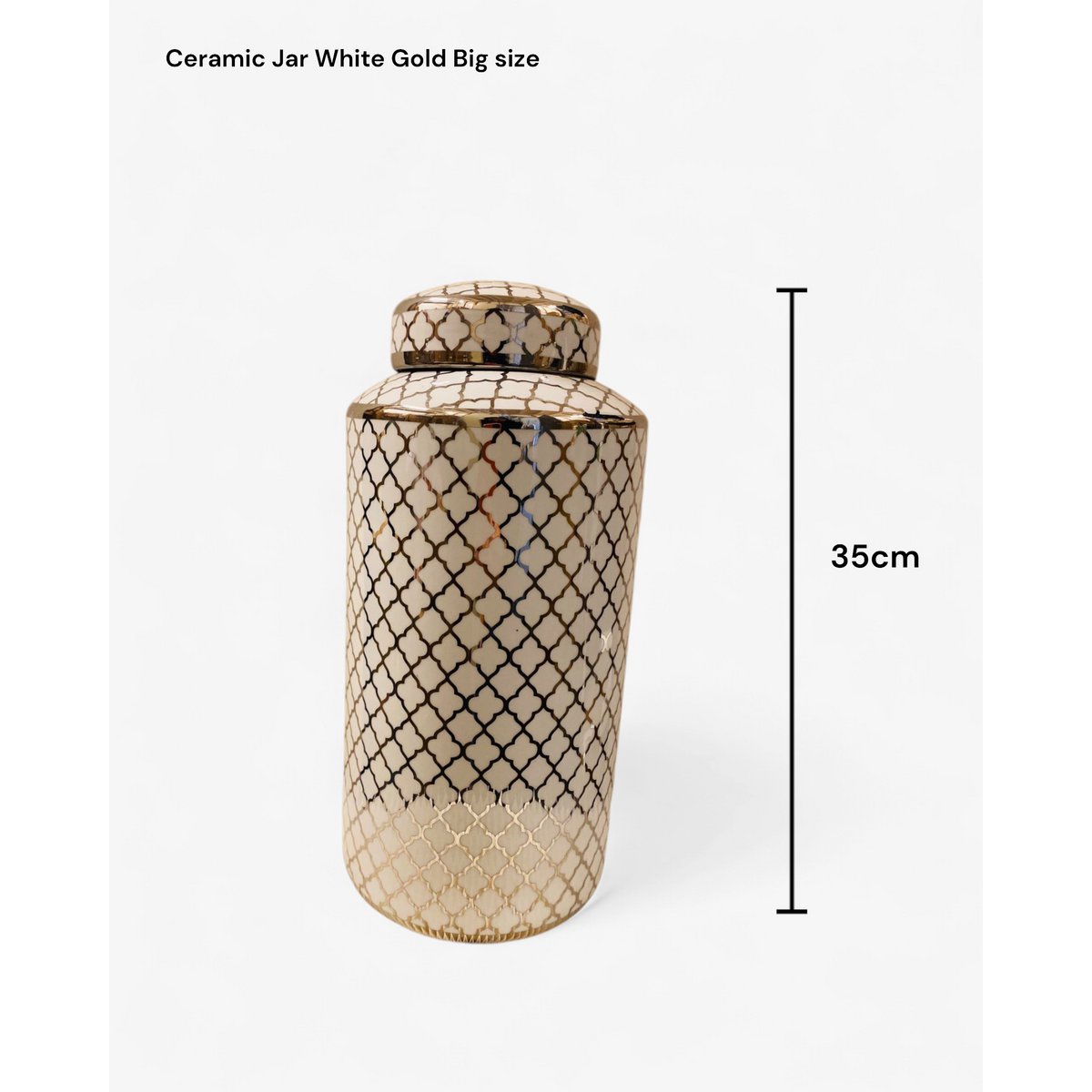Keramische pot White Gold (Big Size: H*35 W*15)