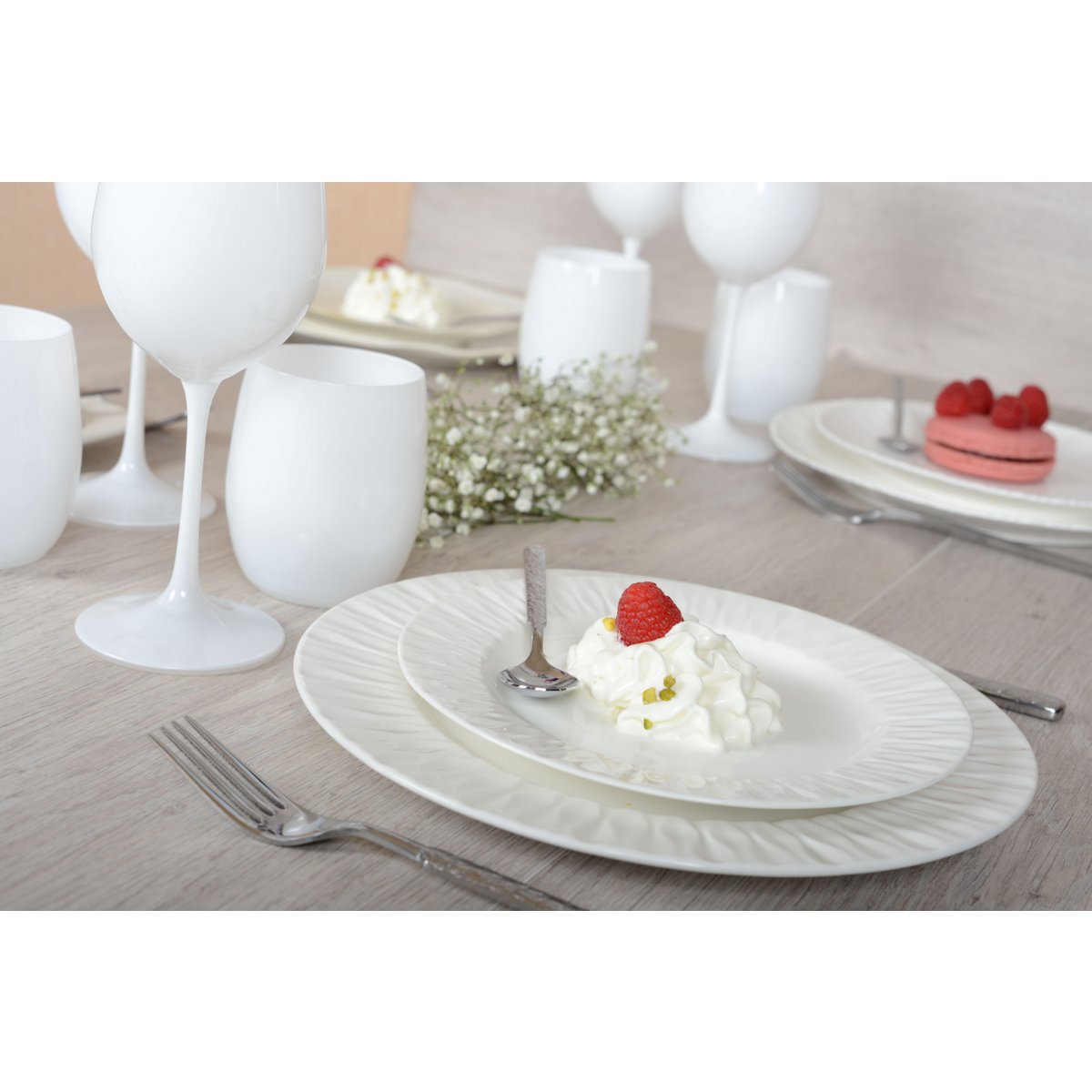 Lilia witte dessertplaat 20.4x20.4x2.1cm