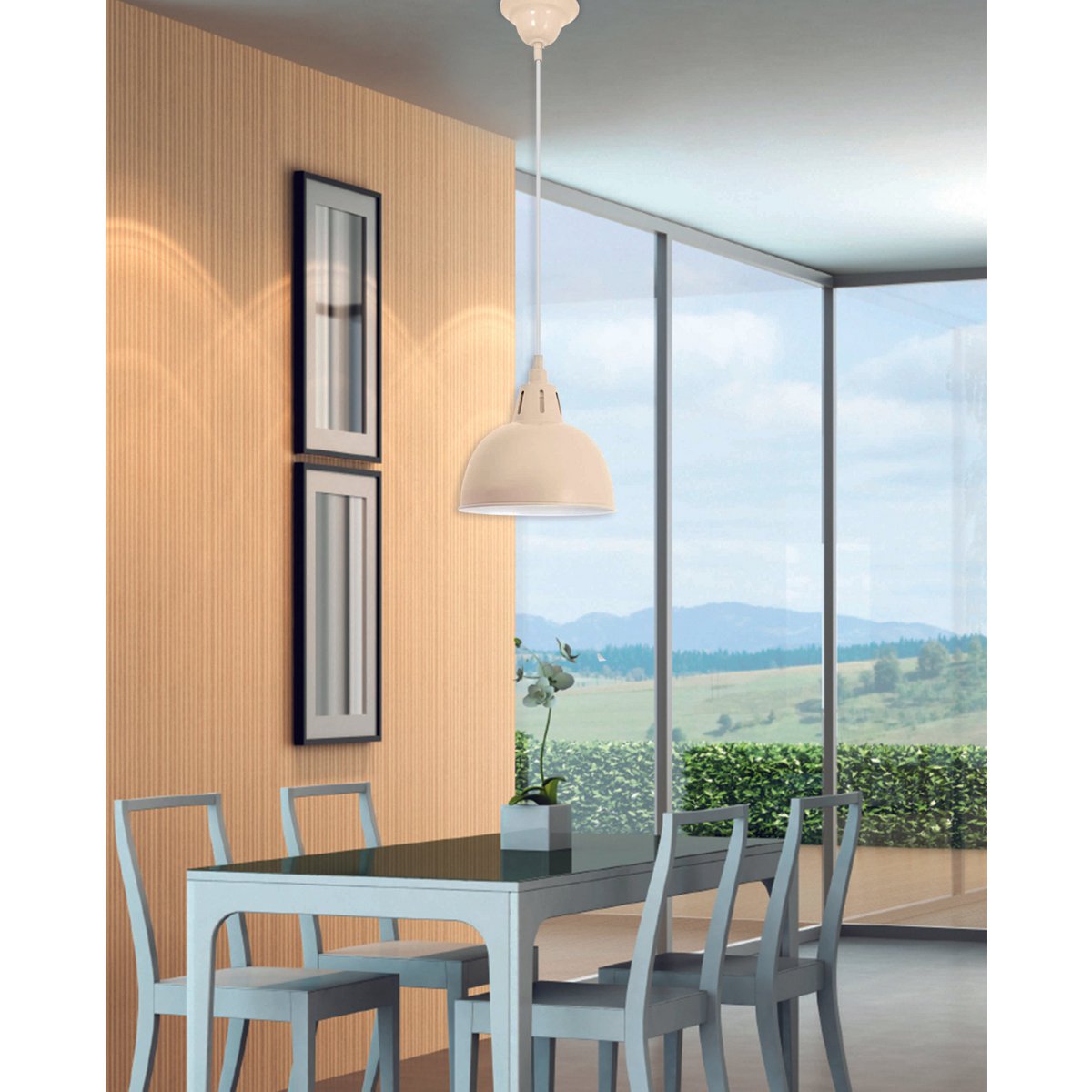 Liv · Metalen hanglamp — lichtbruin
