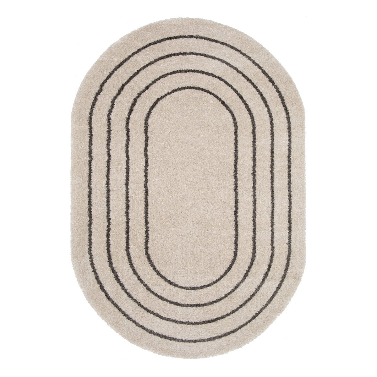 Gerecycled polyester ovaal tapijt calypso