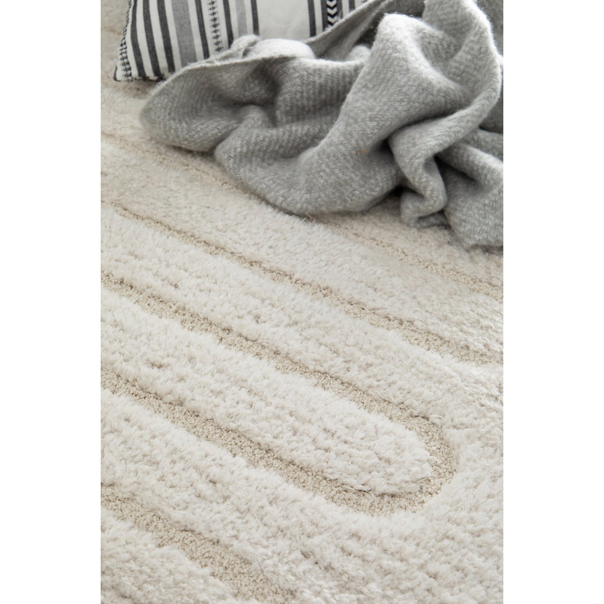 Gerecycled polyester reliëf tapijt met verfijnd eolya -ontwerp