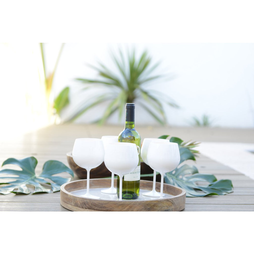 Witte wijnglazen in 460 ml acryl - veel 6