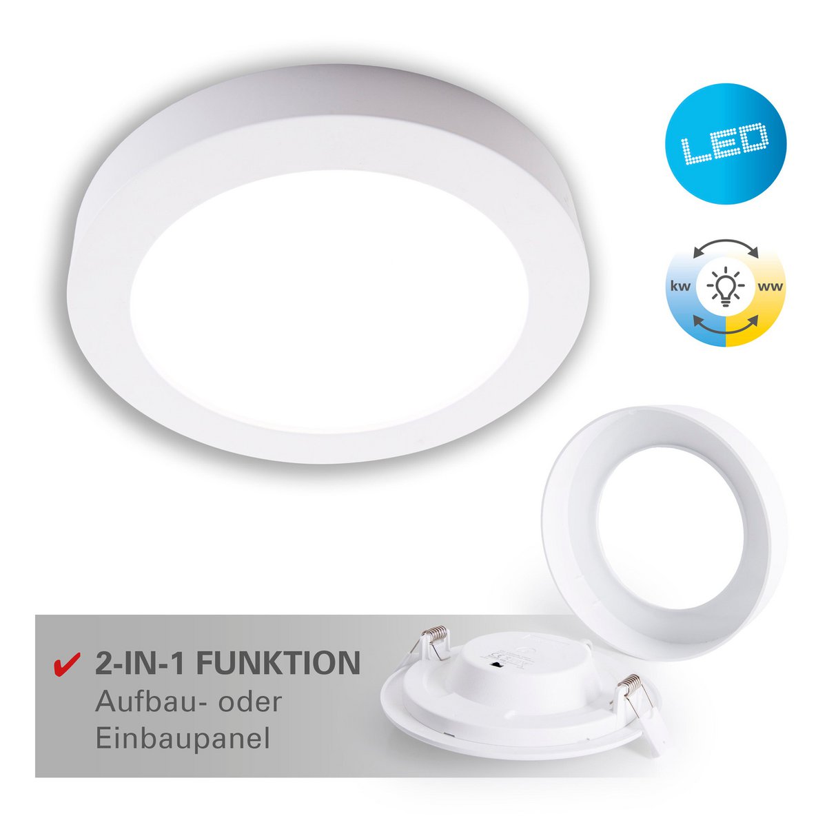 Liv · LED-opbouwspot — Ø24,6cm