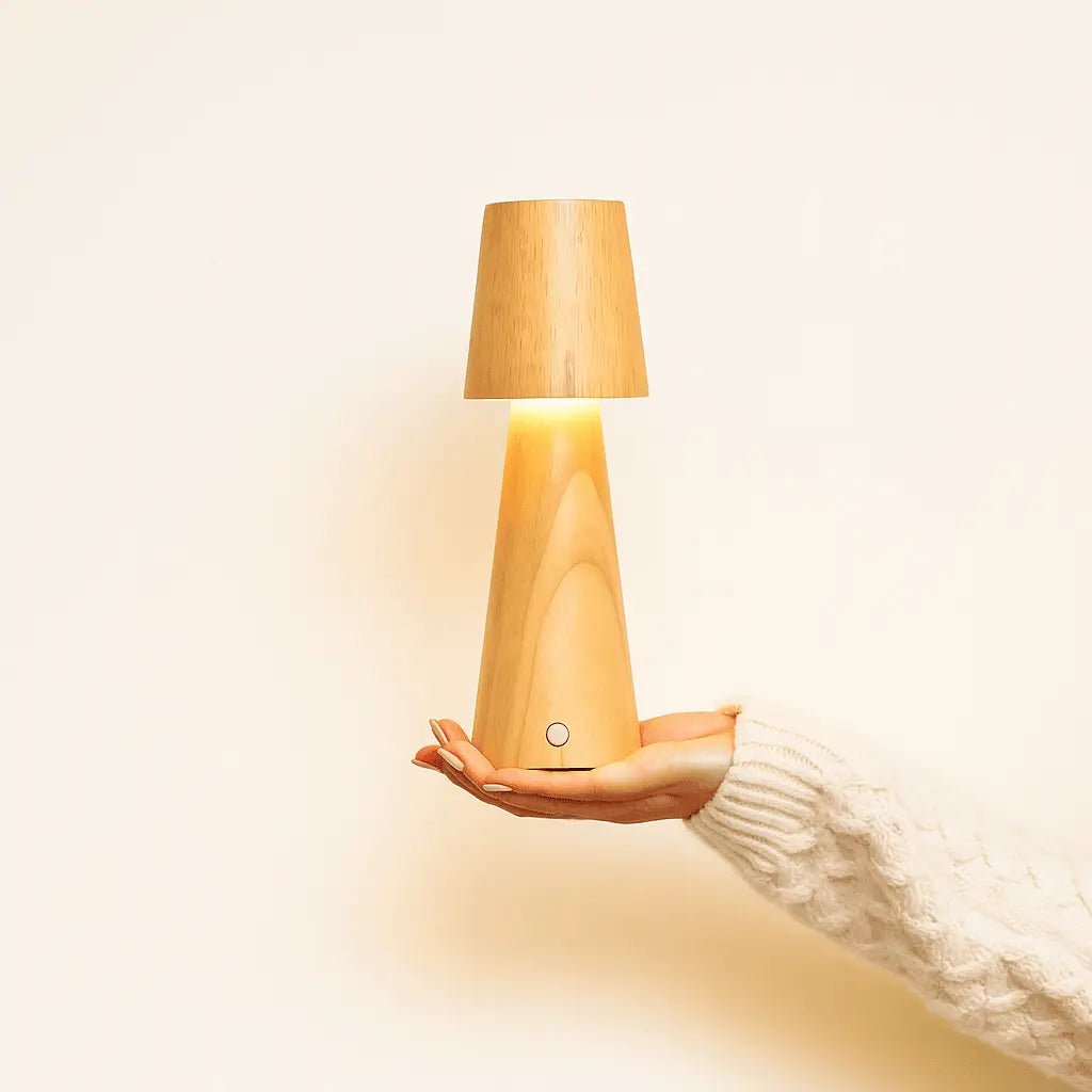 Lucas oplaadbare tafellamp – draadloos, dimbaar en opladen via USB-C