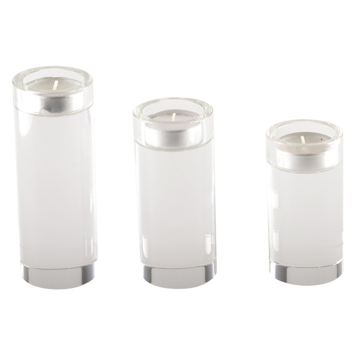 14 CM RONDE GLAZEN KAARSHOUDER