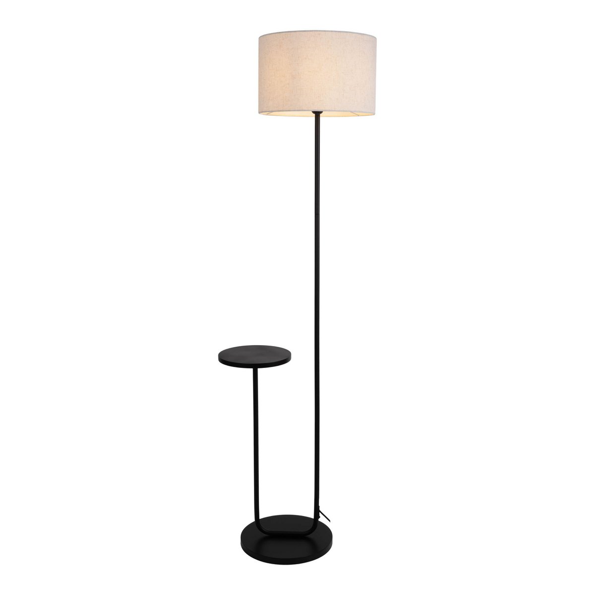 Liv · Vloerlamp met textielen kap — zwart