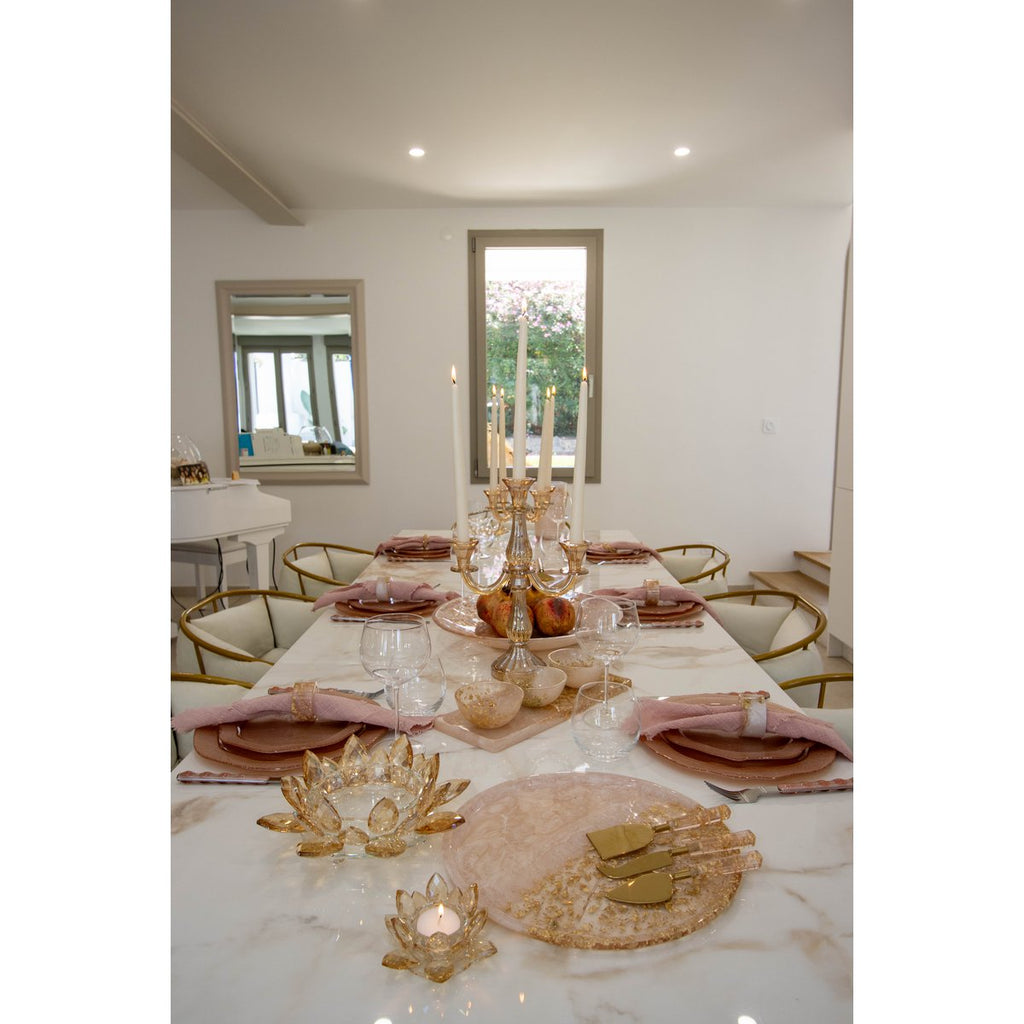 Hars pailletten rond glitterlade 30x30x1.5 cm