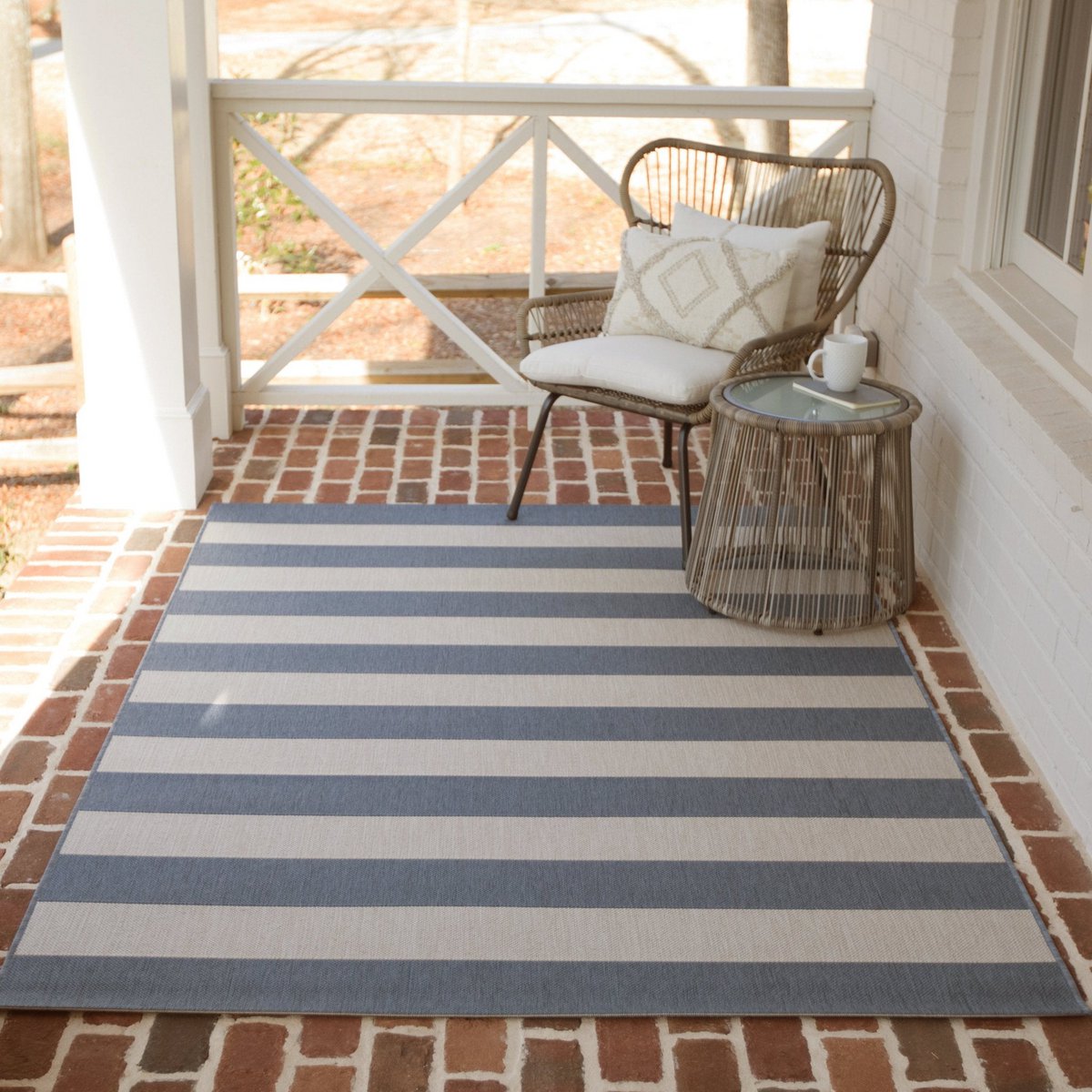 Platte geweven matten eigentijds ontwerp buiten interieur mykonos