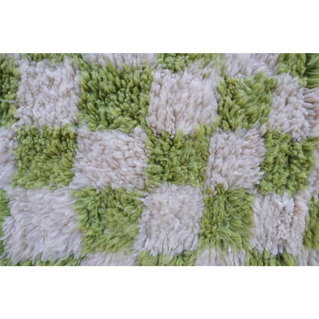 Berber wollen tapijt voor geruite wol 153 x 244 cm