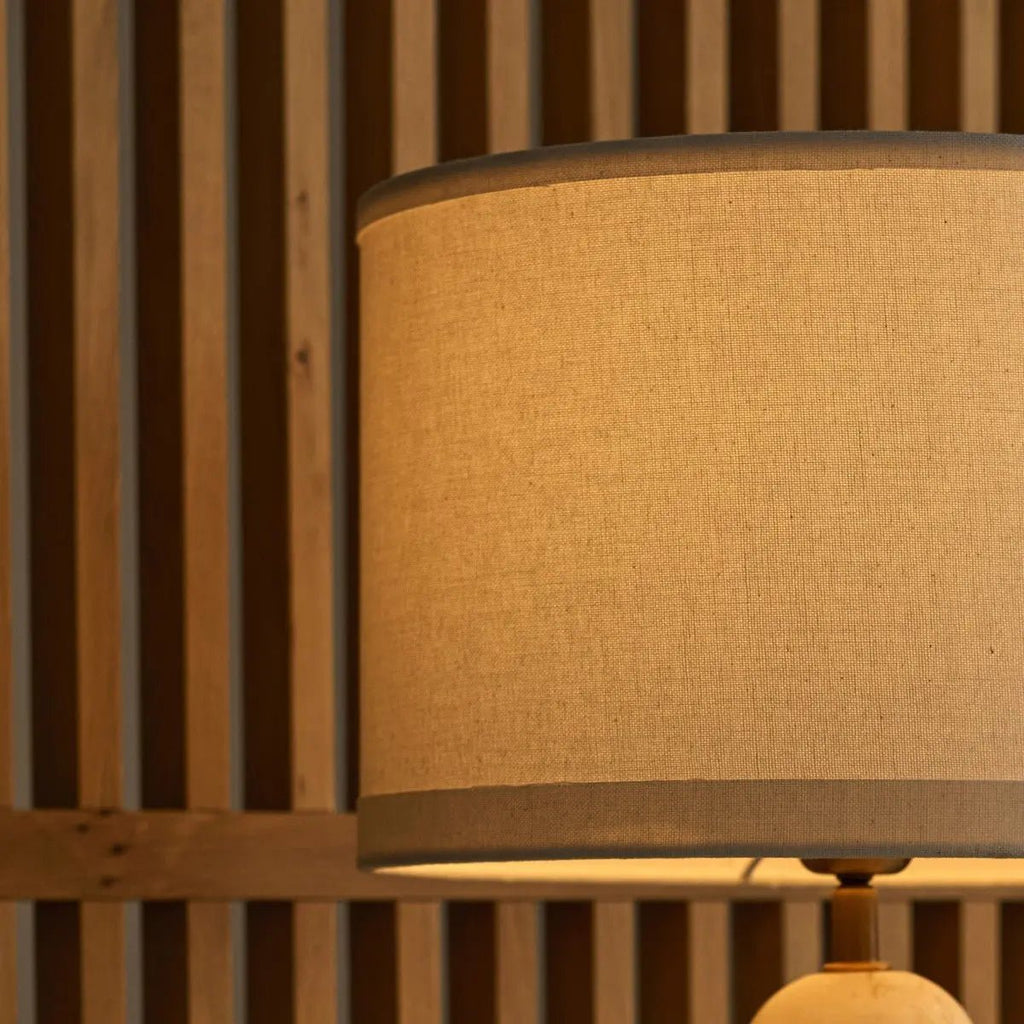 Charlotte Marmeren Lamp met Katoenen Kap – Elegante verlichting voor uw huis