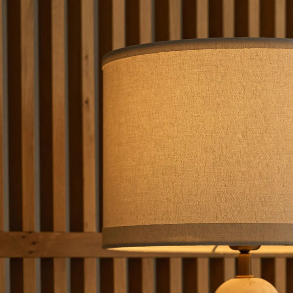 Charlotte Marmeren Lamp met Katoenen Kap – Elegante verlichting voor uw huis