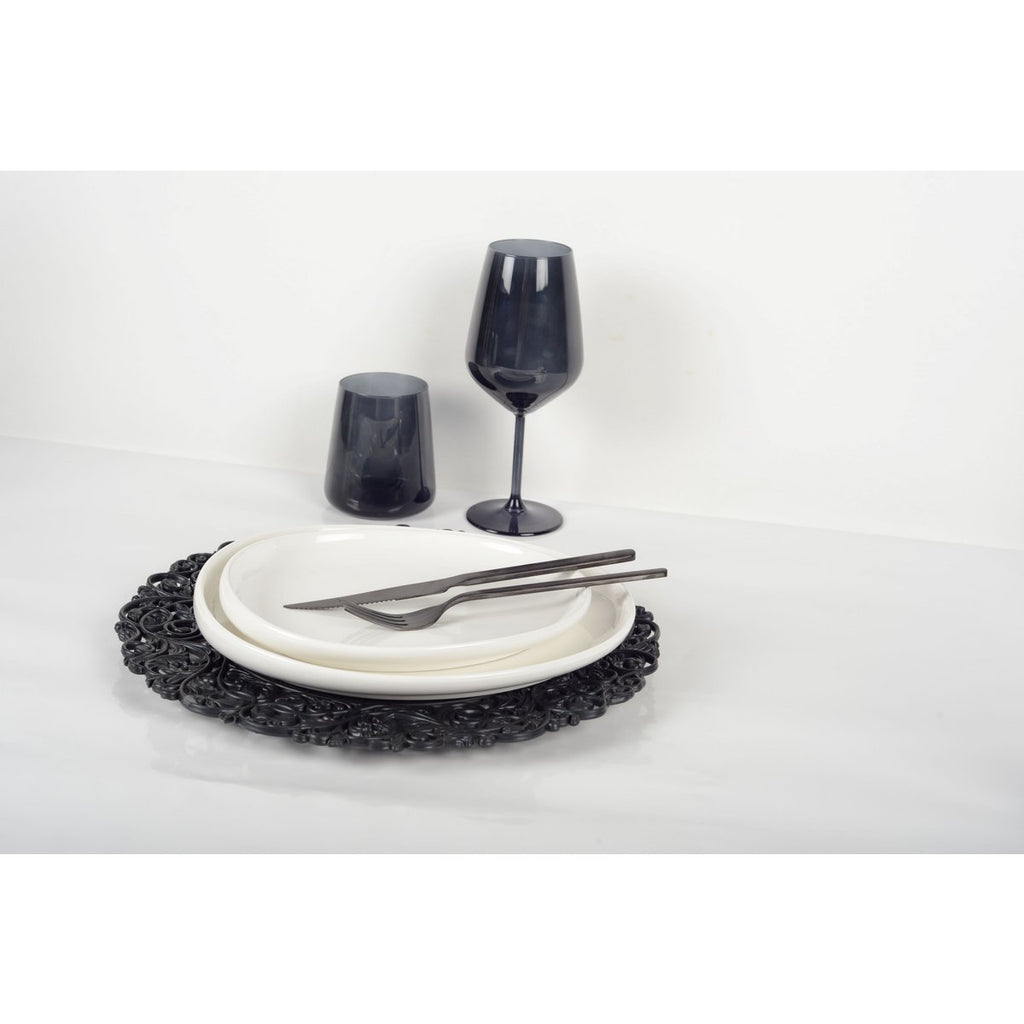 Zwarte waterglazen - veel 6