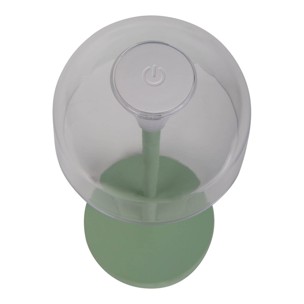 2-set LED-batterijtafellamp "Gomba" voor buiten en binnen, gemaakt van metaal en plastic in mint, 18,5 cm hoog