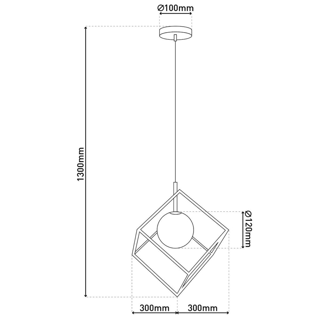Liv · Houten hanglamp — zwart