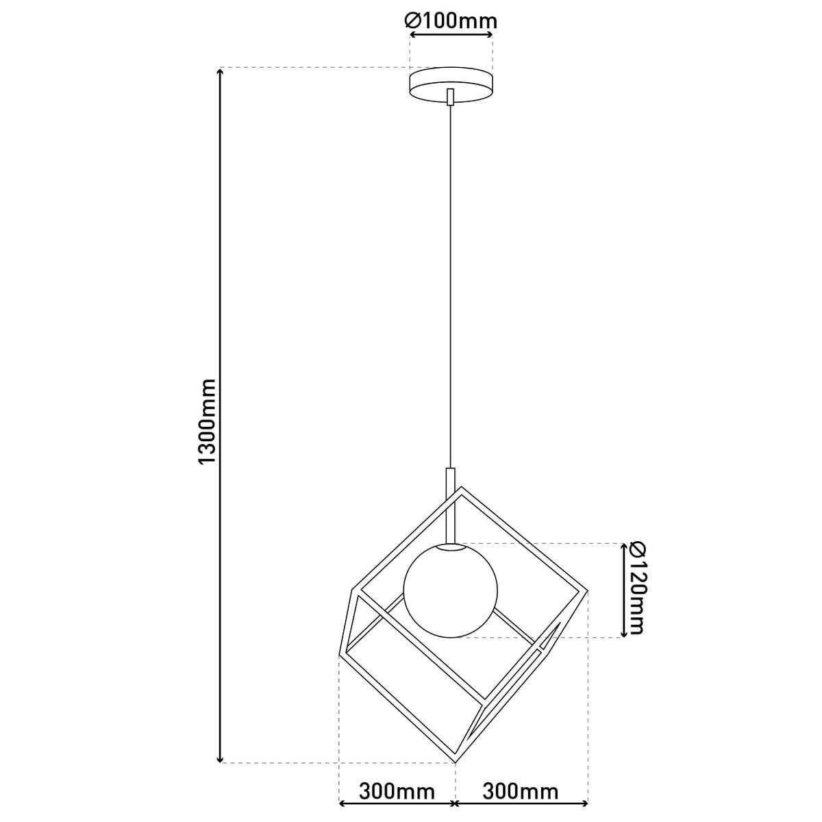 Liv · Houten hanglamp — zwart