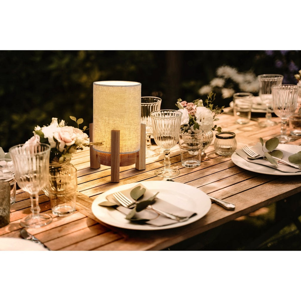 Liv · Touch-dimbare tafellamp — 32cm wit/natuur