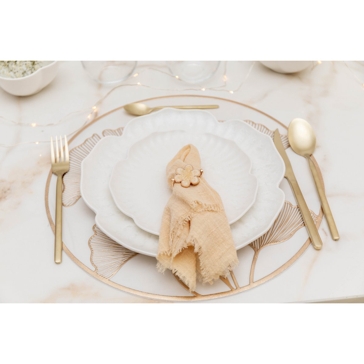 Floral White Porselein Dessert Plate 18,5 cm