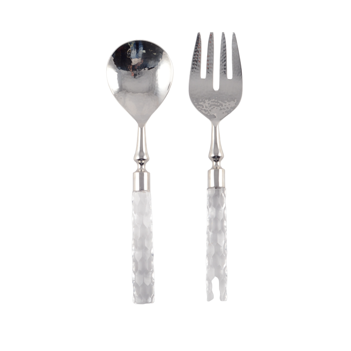 Hammered Silver Salad bestek
