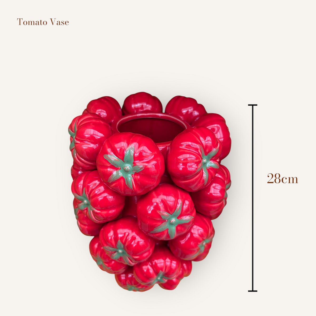 Handgemaakte tomatenvaas