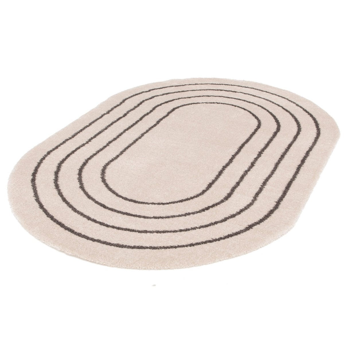 Gerecycled polyester ovaal tapijt calypso