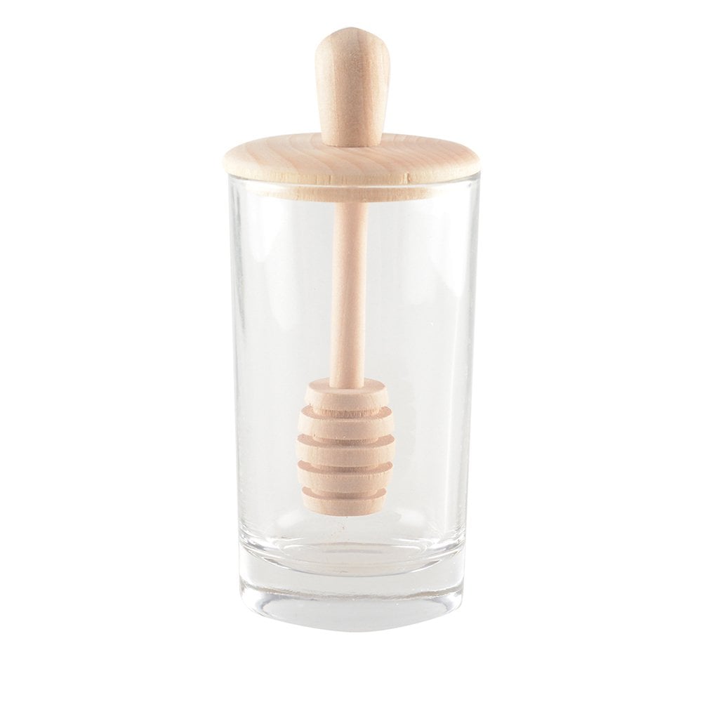 6x6x13cm glas en houthoning