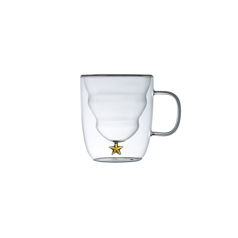 Dubbele wandbekers gouden ster 250 ml - veel 2