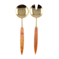 Bestek met goud en oranje salade 29 cm