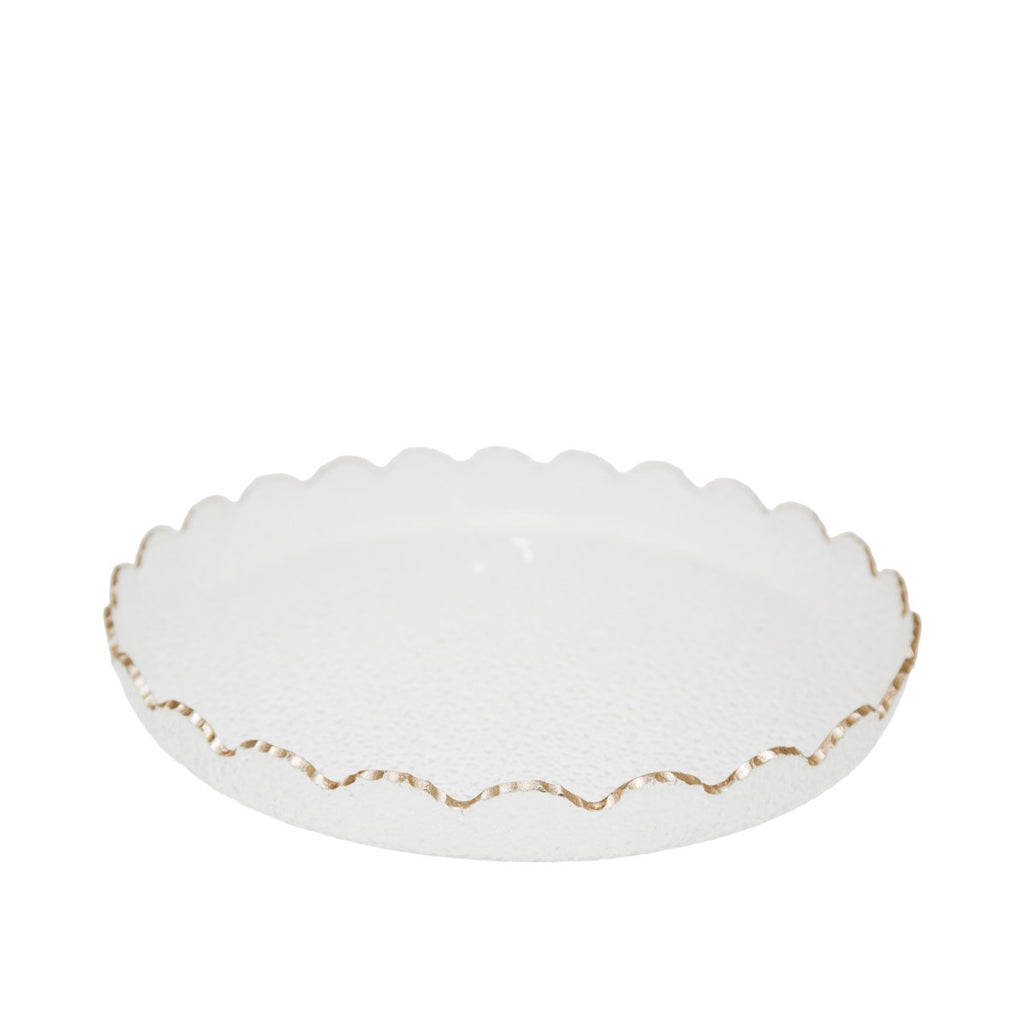 33x33x4cm glasronde rand in glas