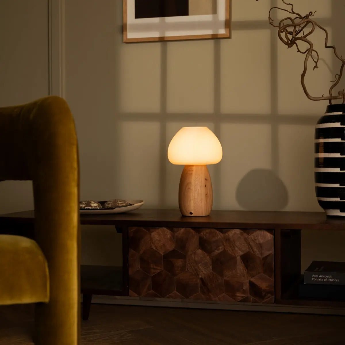 Beer lichtbruin stijlvol oplaadbare lamp-draadloos, dimbaar, milieuvriendelijk ontwerp