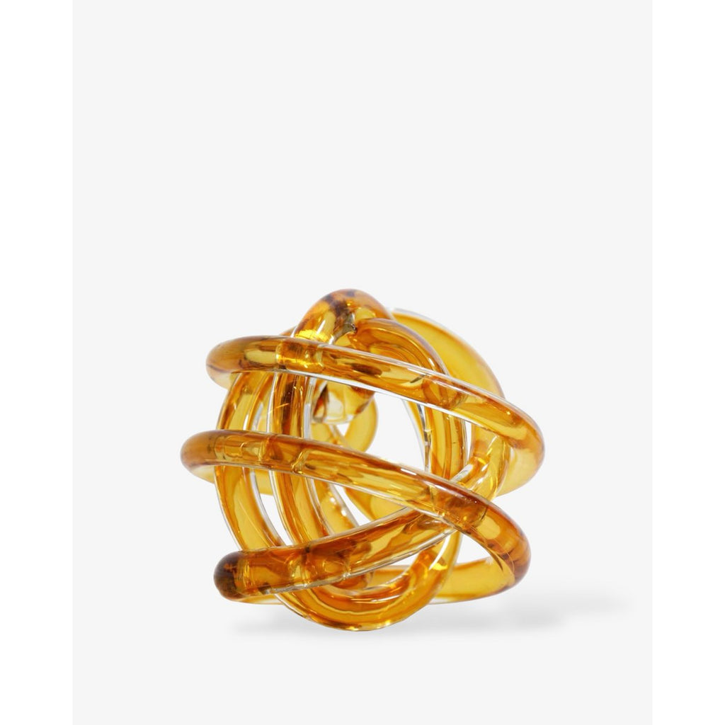 Gele glasknoop (klein) Diameter: 11cm