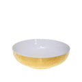 Witte en gouden kom 25 cm